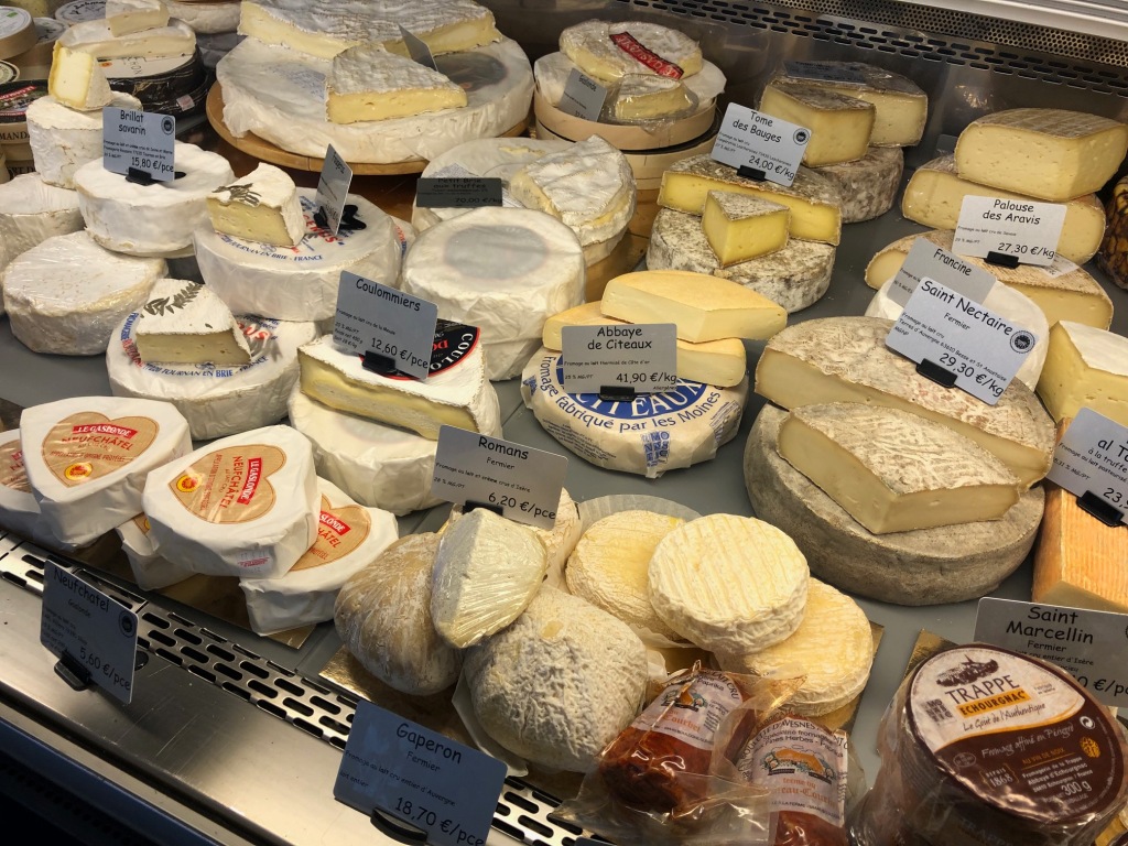 My french cheese tasting was purchased at the St. Nicolas fromagerie in Colmar, France